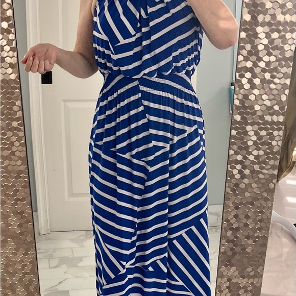 Chicos size 2 (large) royal blue and white maxi dress. chevron long. 12 - Picture 10 of 10